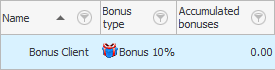 Added a new client who has no bonuses yet