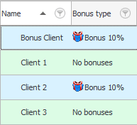 Assign the type of bonuses to clients