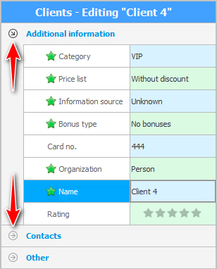 Dividing information into groups