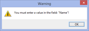 Required value not specified
