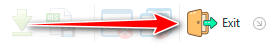 Exit button on the toolbar