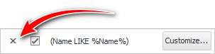 Cancel filter
