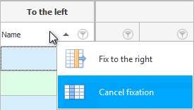 Unfreeze a column