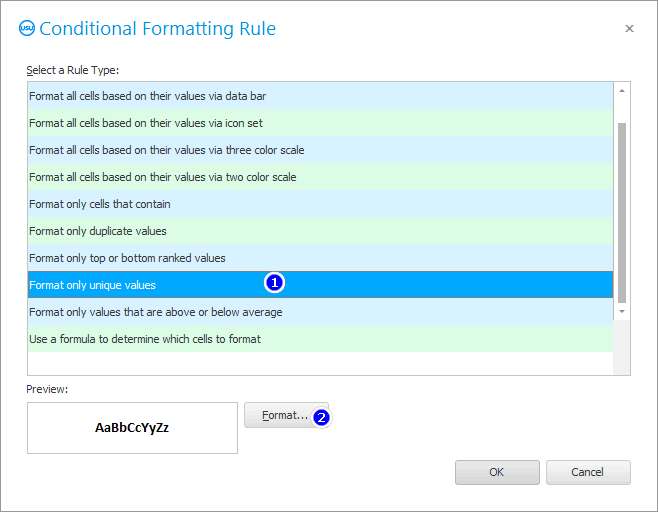 Skilyrði til að draga fram einstök gildi