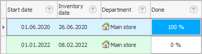 Lista de inventário atualizada