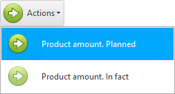 Action. Product amount. Planned
