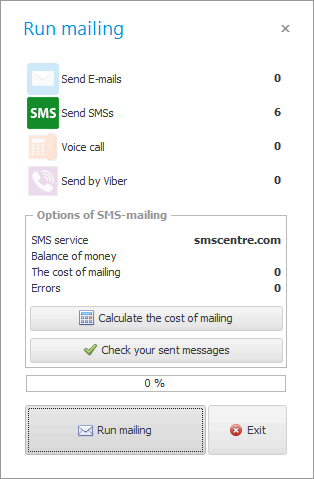 Framkvæma póstsendingar