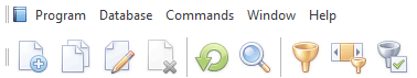 Main menu and toolbar