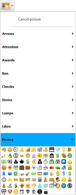 Selecting the assigned picture