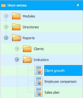 Menüü. Klientide kasv