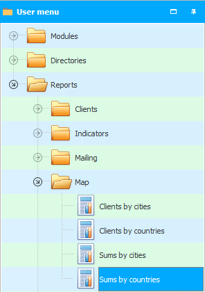 Sums by countries