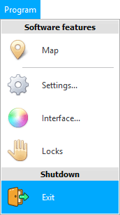 Command to exit the program