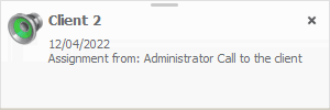 Popup notification for an employee