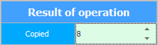 Operation result