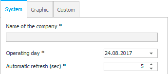 Program system settings
