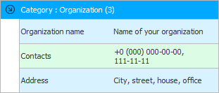 Program settings for the organization