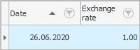 National currency rate