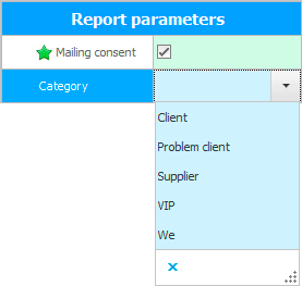 Report options. Mailing