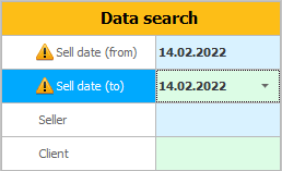 Hledat prodeje podle data