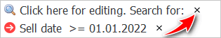 Remove all search criteria