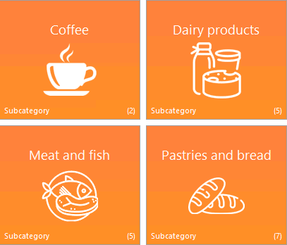 Image of a subcategory in the sales window