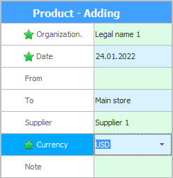 Adding an invoice