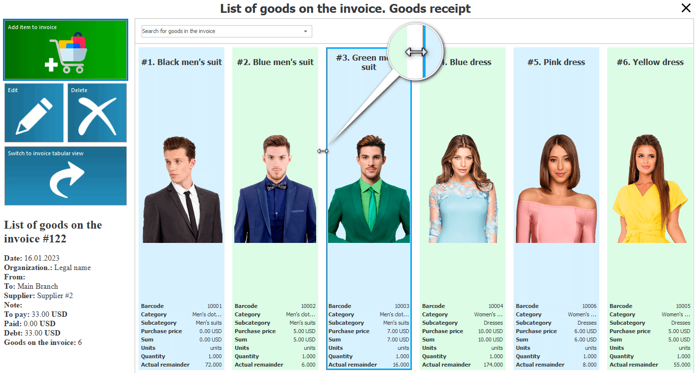 Changing the product card width