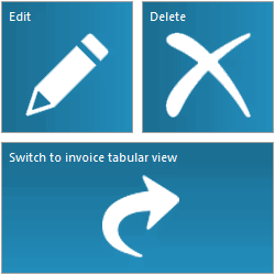 Buttons for working with the composition of the invoice
