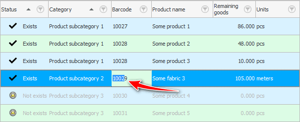 Find a product by barcode