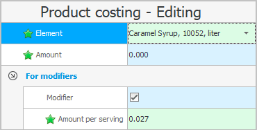 Filling modifiers