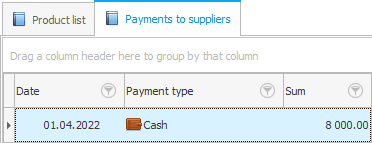 Payments to suppliers