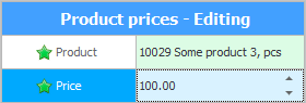 Modification du prix d'un produit