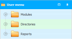 user's menu