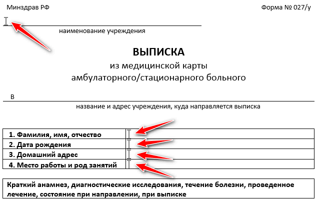 Автоматически заполняемые значения