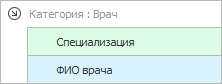 Закладки бланков. Данные врача