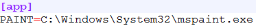 Путь к программе Microsoft Paint