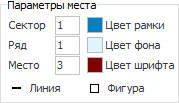Цвет линии, фона и шрифта