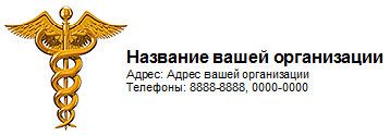 Логотип и реквизиты организации в отчете