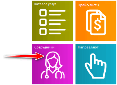 Кнопки быстрого запуска. Сотрудники