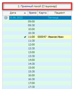 Поступление в приемный покой. Стационар