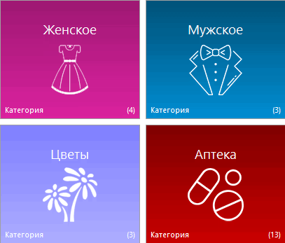 Изображение категории в окне продаж