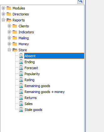 Selecting a report