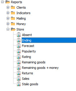 Selecting a report