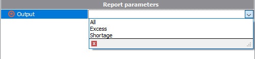 Report parameters