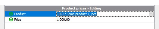 Specifying product prices